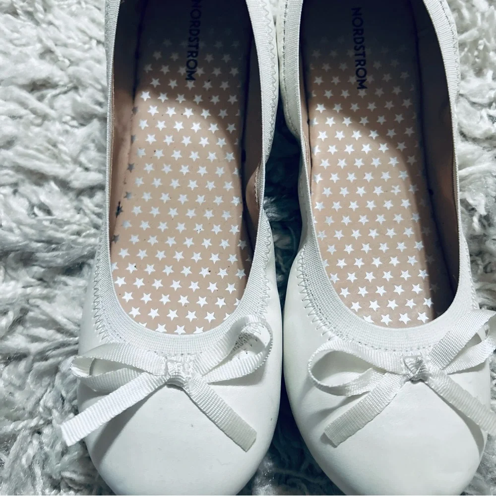 Nordstrom White Ballet Flats